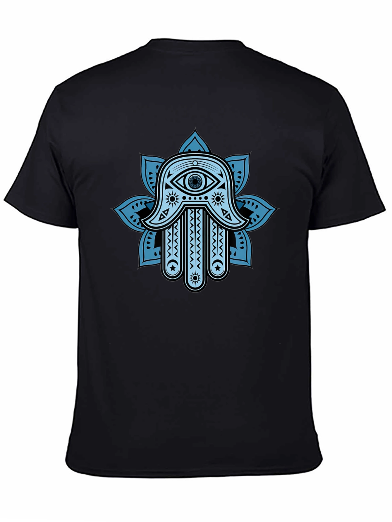Hamsa Hand Graphic Print Crew Neck T-Shirt
