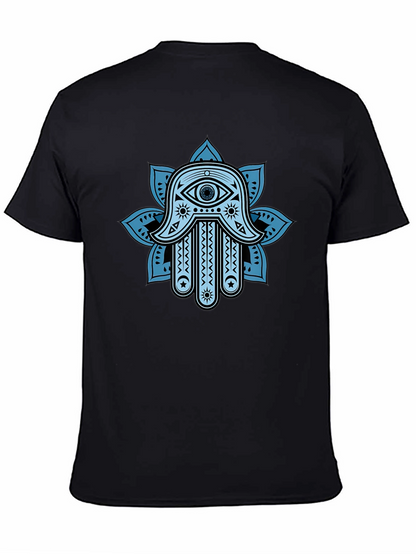 Hamsa Hand Graphic Print Crew Neck T-Shirt