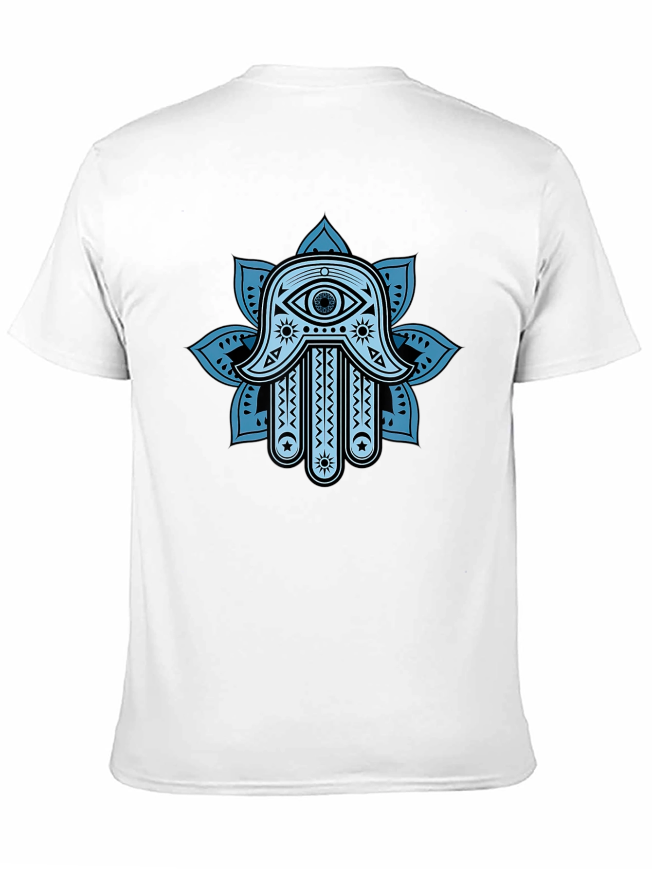 Hamsa Hand Graphic Print Crew Neck T-Shirt