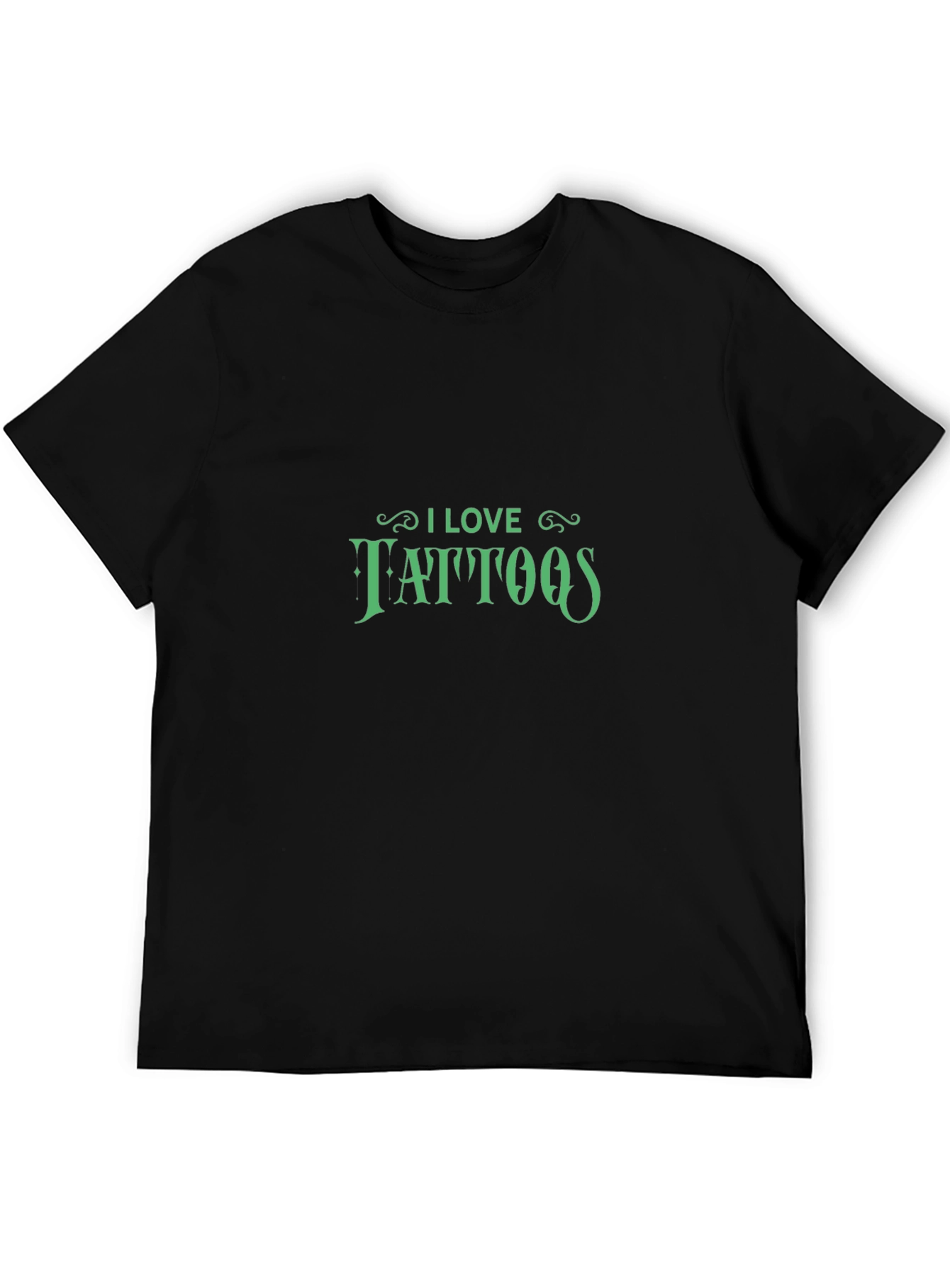 I Love Tattoos Graphic Tee - Stylish Black T-Shirt
