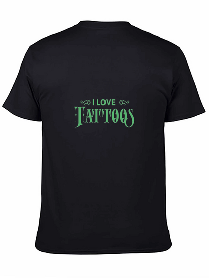 I Love Tattoos Graphic Tee - Stylish Black T-Shirt