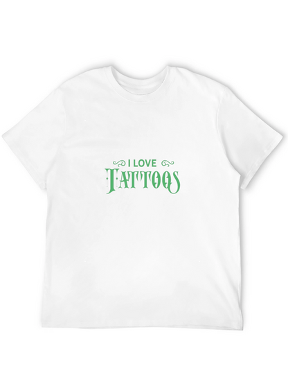 I Love Tattoos Graphic Tee - Stylish Black T-Shirt