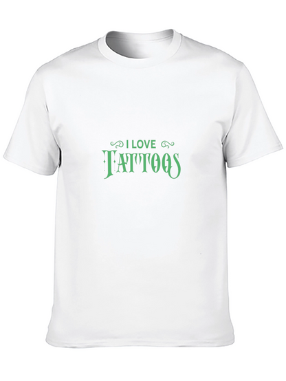 I Love Tattoos Graphic Tee - Stylish Black T-Shirt