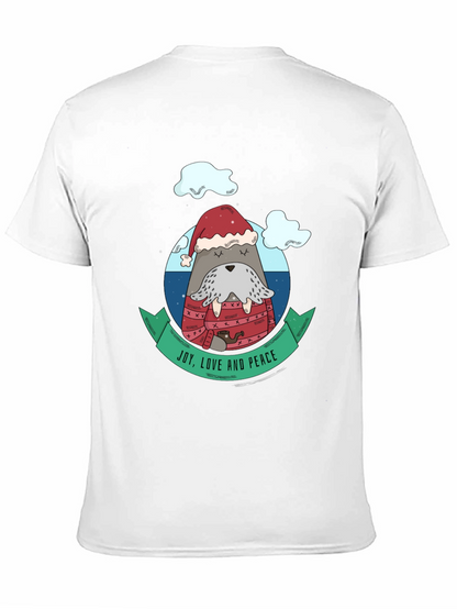 Joy Love Peace Holiday Walrus T-Shirt
