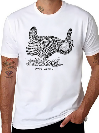 Prairie Chicken Graphic Tee - Unisex Black T-Shirt
