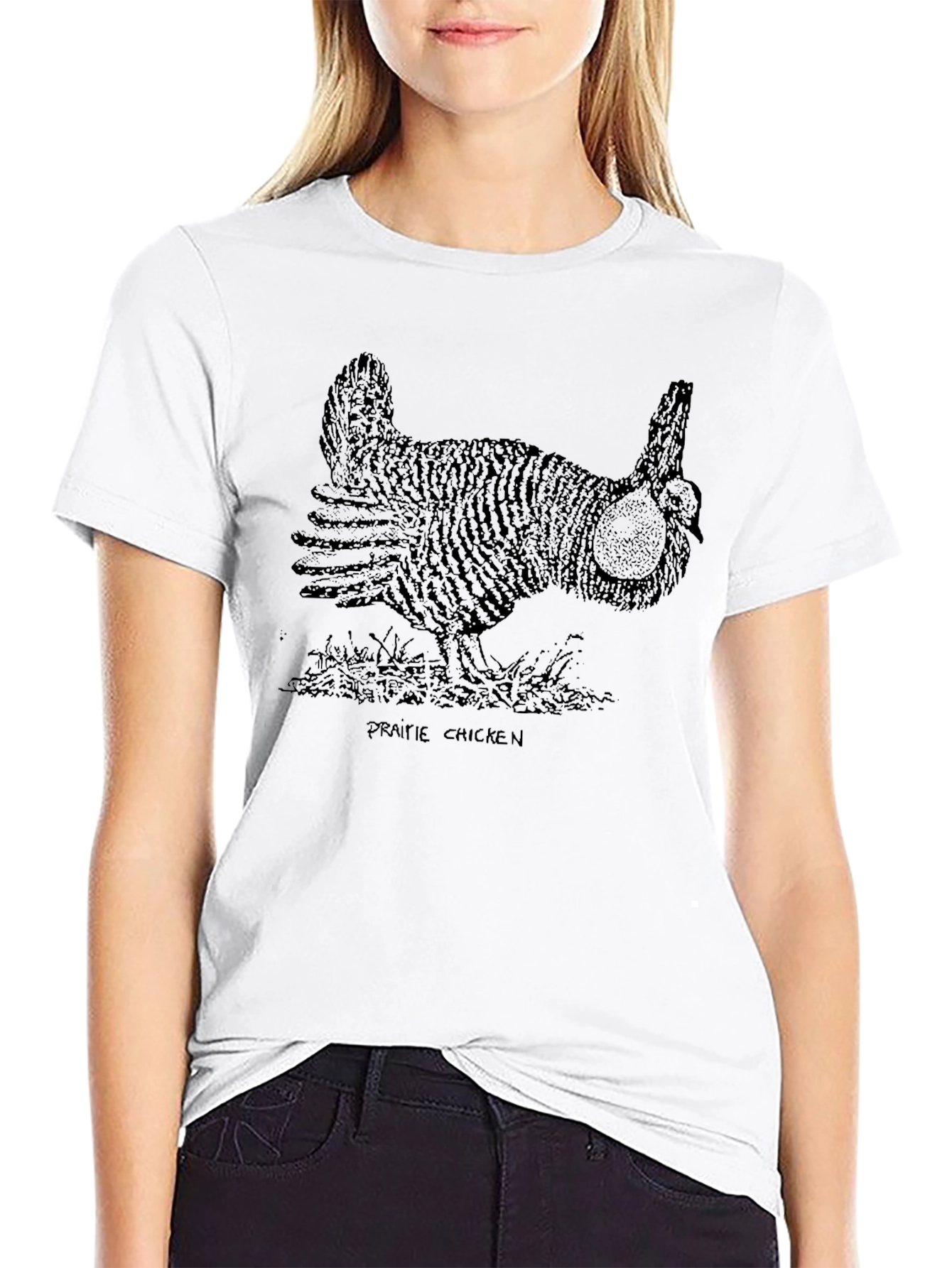 Prairie Chicken Graphic Tee - Unisex Black T-Shirt