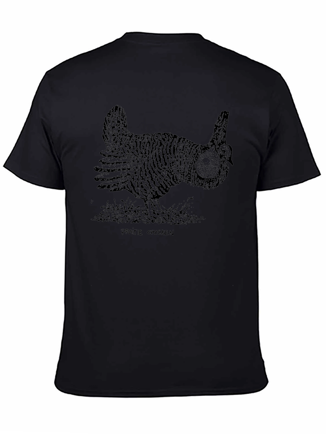 Prairie Chicken Graphic Tee - Unisex Black T-Shirt