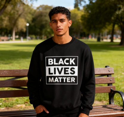 Black Lives Matter Bold Statement Crewneck Hoodie