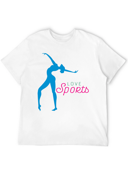 Love Sports Graphic Tee - Stylish Black T-Shirt
