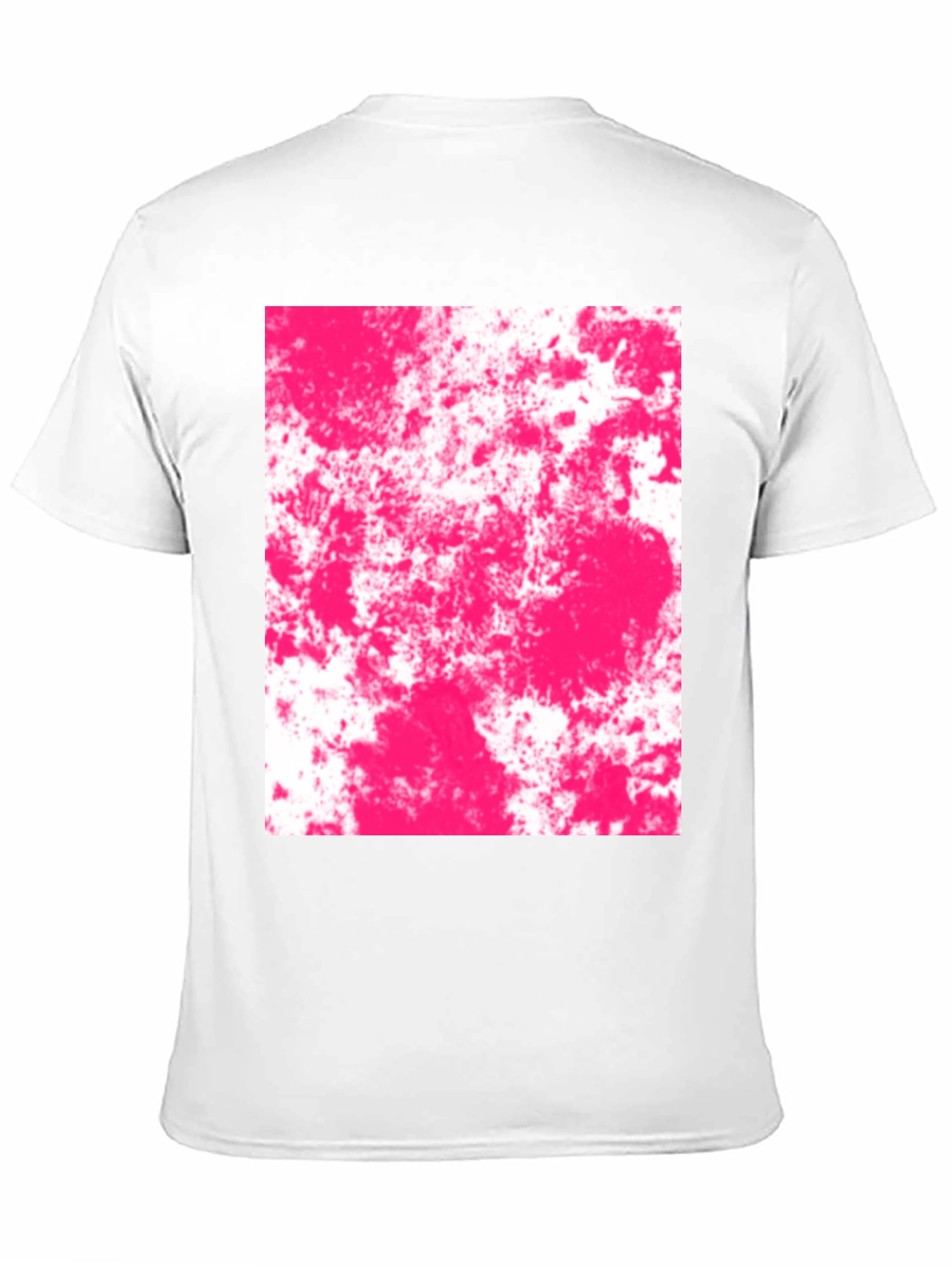 Abstract Pink Splatter Graphic Black T-Shirt