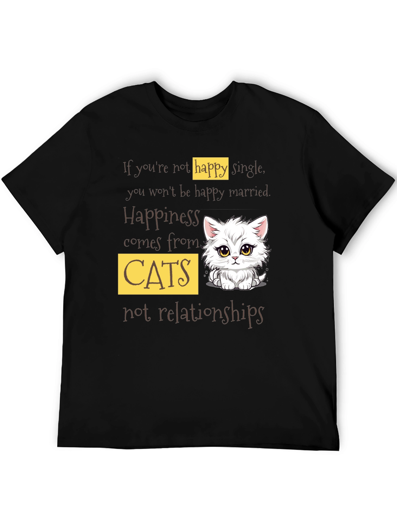 Happy Cats T-Shirt - Single or Married?