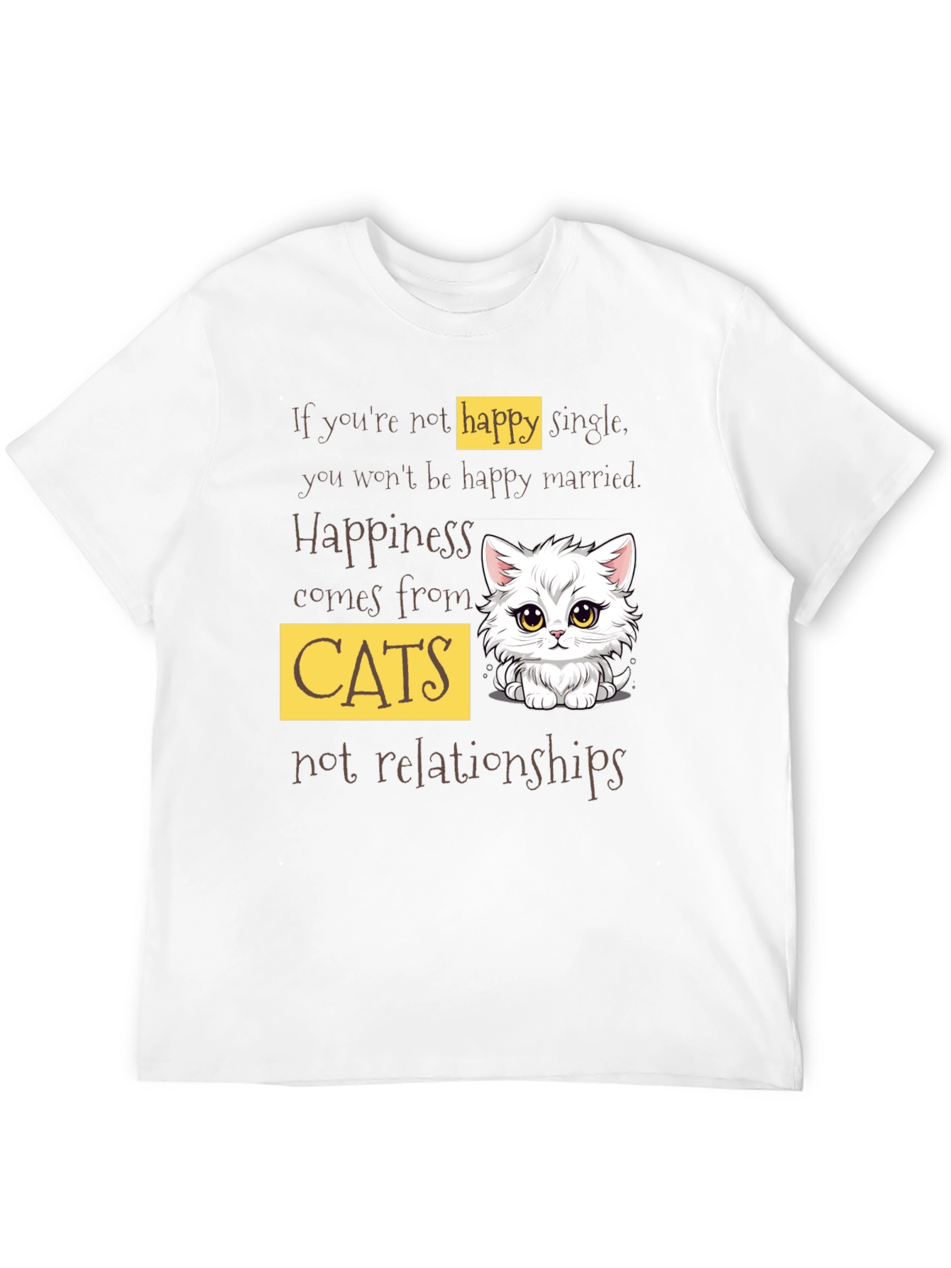 Happy Cats T-Shirt - Single or Married?
