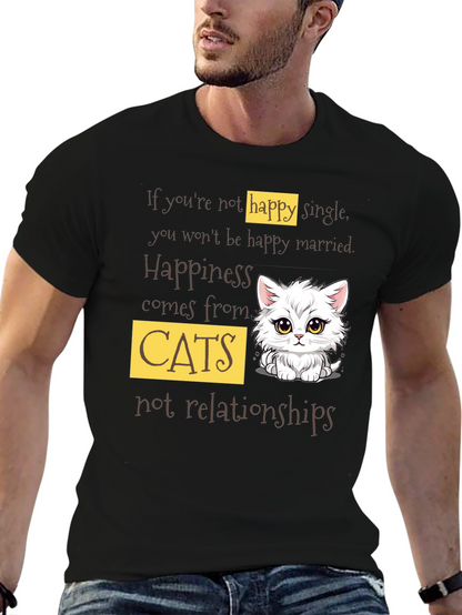 Happy Cats T-Shirt - Single or Married?