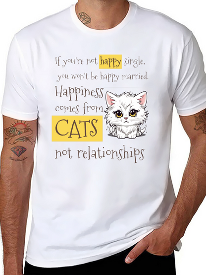 Happy Cats T-Shirt - Single or Married?