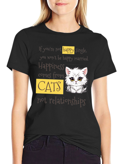 Happy Cats T-Shirt - Single or Married?