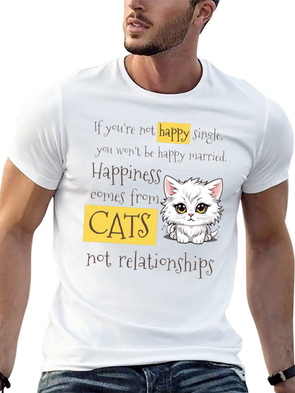 Happy Cats T-Shirt - Single or Married?