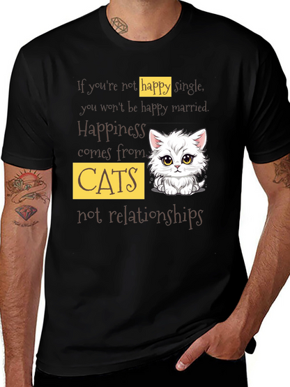 Happy Cats T-Shirt - Single or Married?