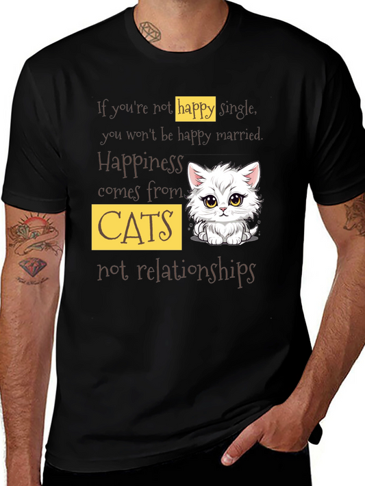 Happy Cats T-Shirt - Single or Married?