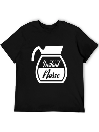 Instant Nurse Coffee Graphic T-Shirt - Black