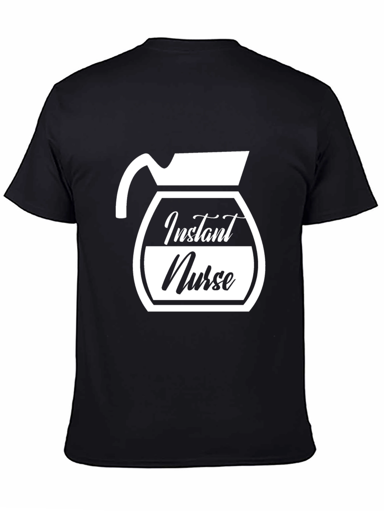 Instant Nurse Coffee Graphic T-Shirt - Black
