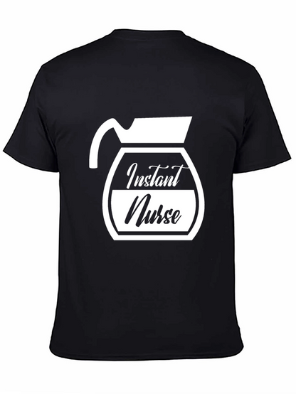 Instant Nurse Coffee Graphic T-Shirt - Black