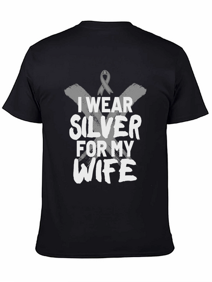 I Wear Silver For My Wife Awareness T-Shirt