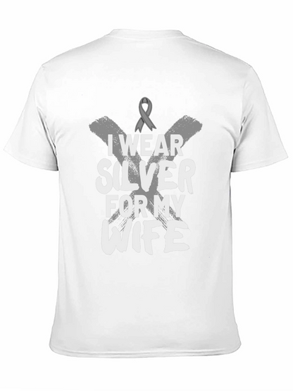 I Wear Silver For My Wife Awareness T-Shirt