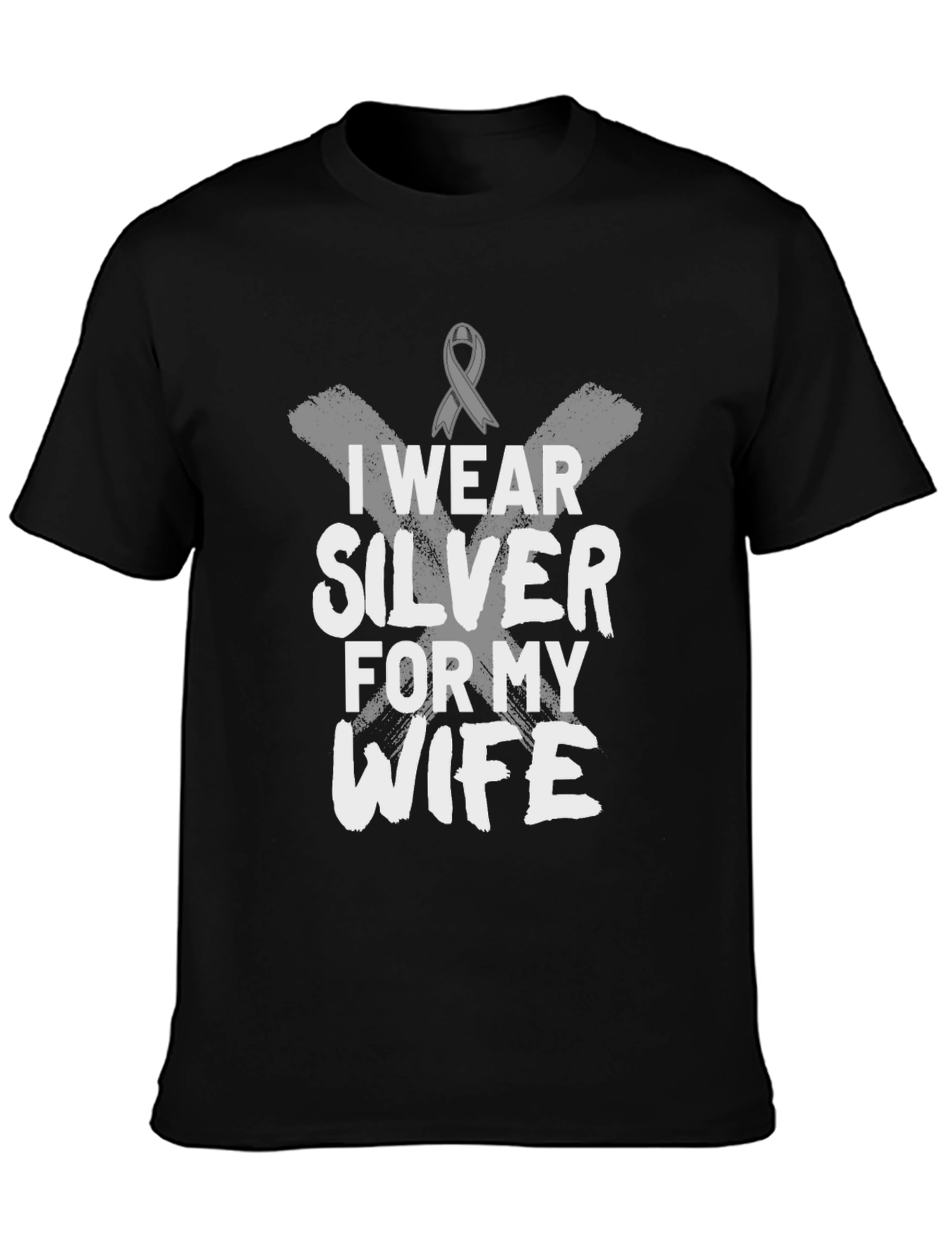 I Wear Silver For My Wife Awareness T-Shirt