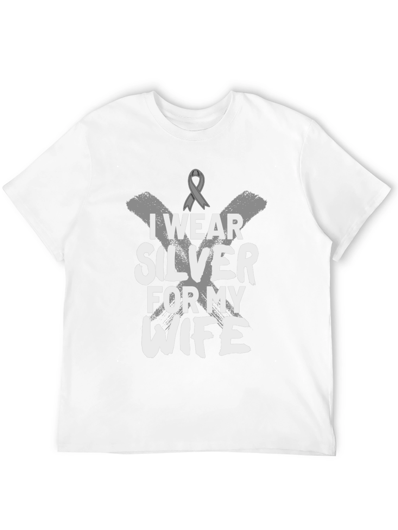 I Wear Silver For My Wife Awareness T-Shirt