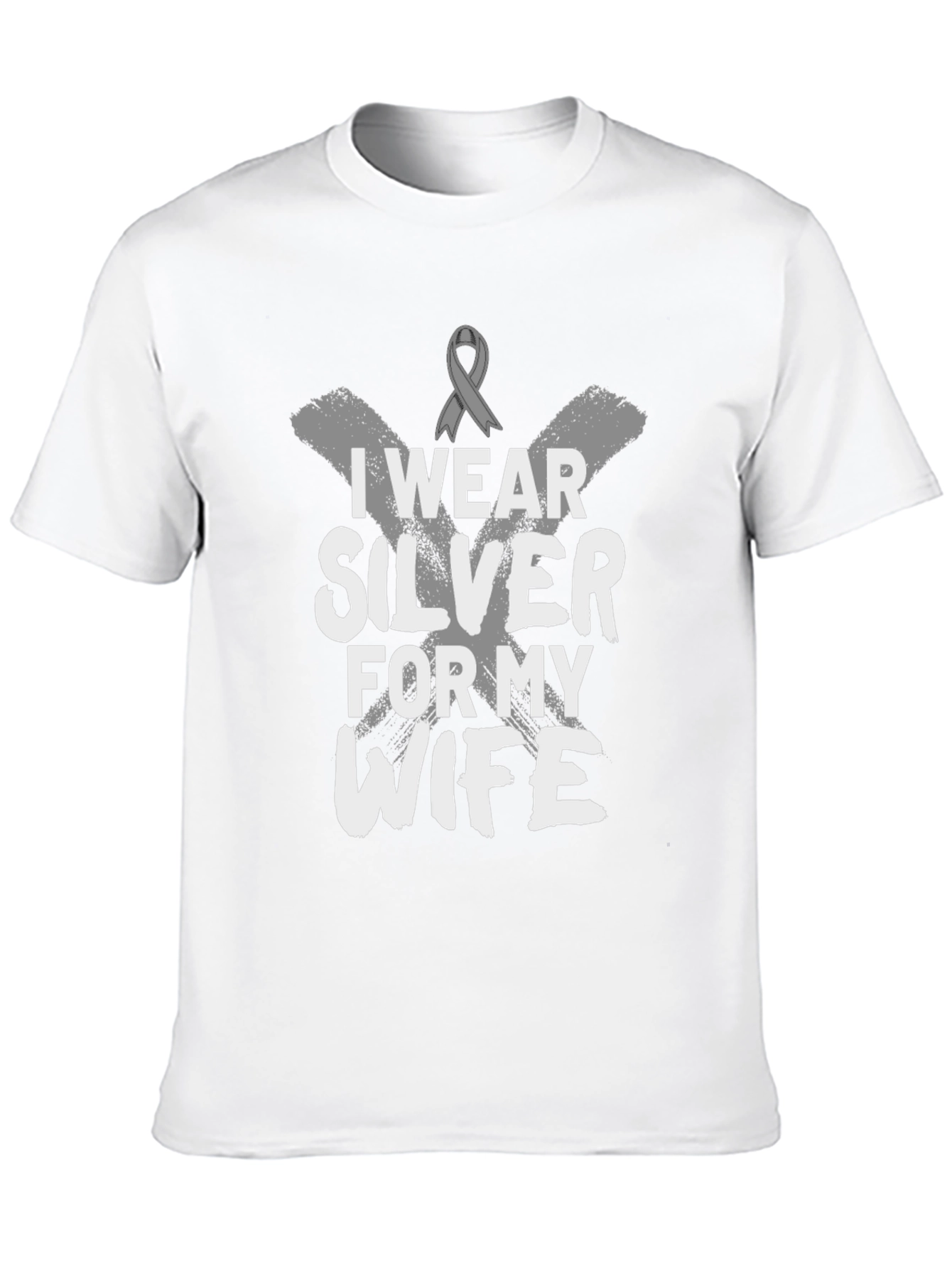 I Wear Silver For My Wife Awareness T-Shirt