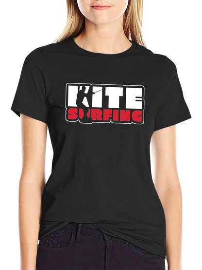 Kite Surfing Graphic Tee - Black