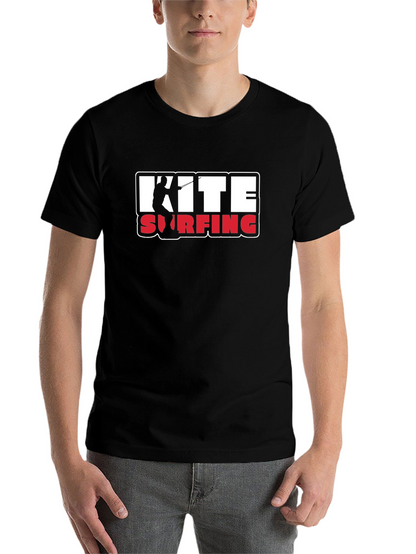 Kite Surfing Graphic Tee - Black