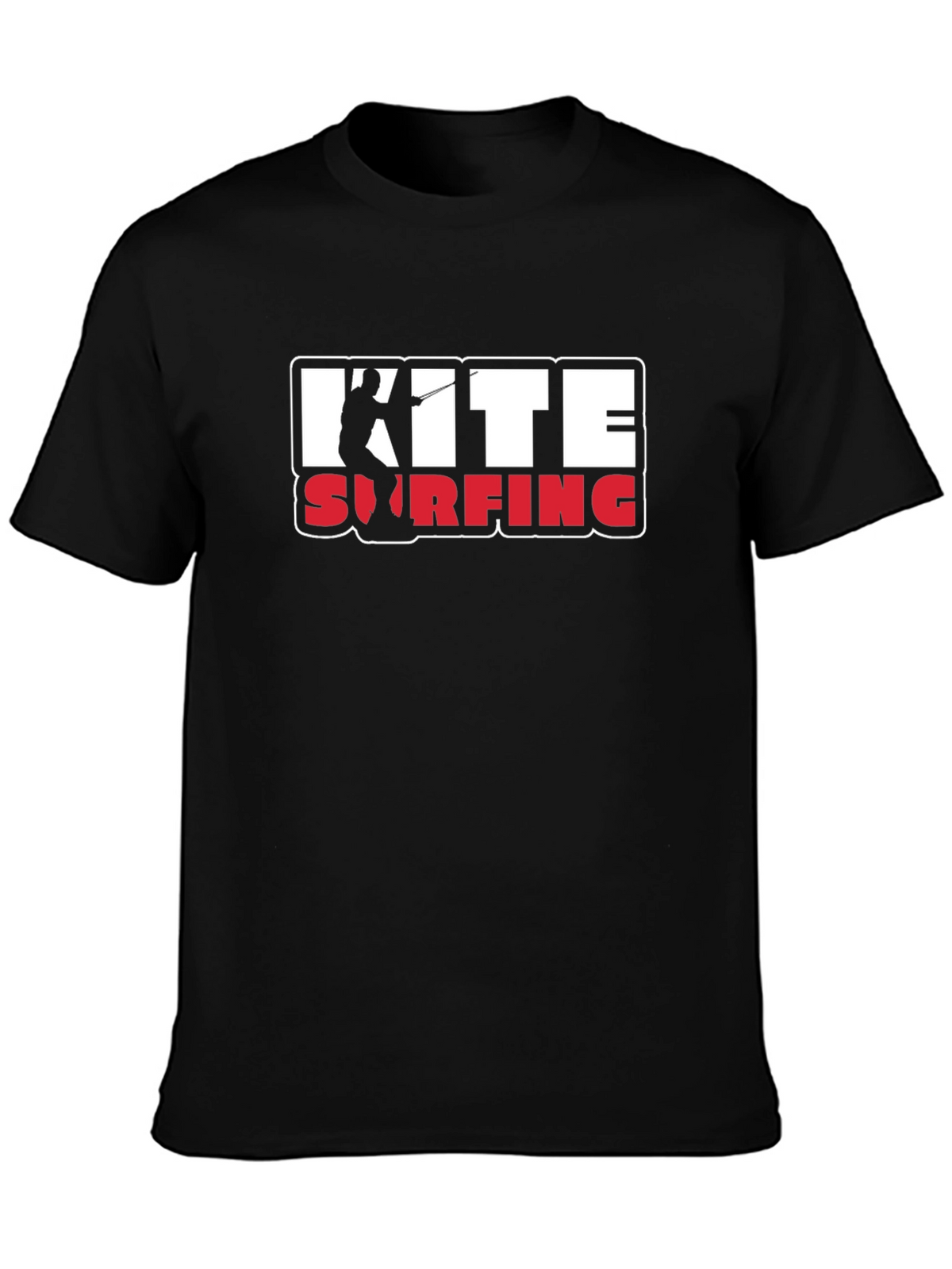 Kite Surfing Graphic Tee - Black