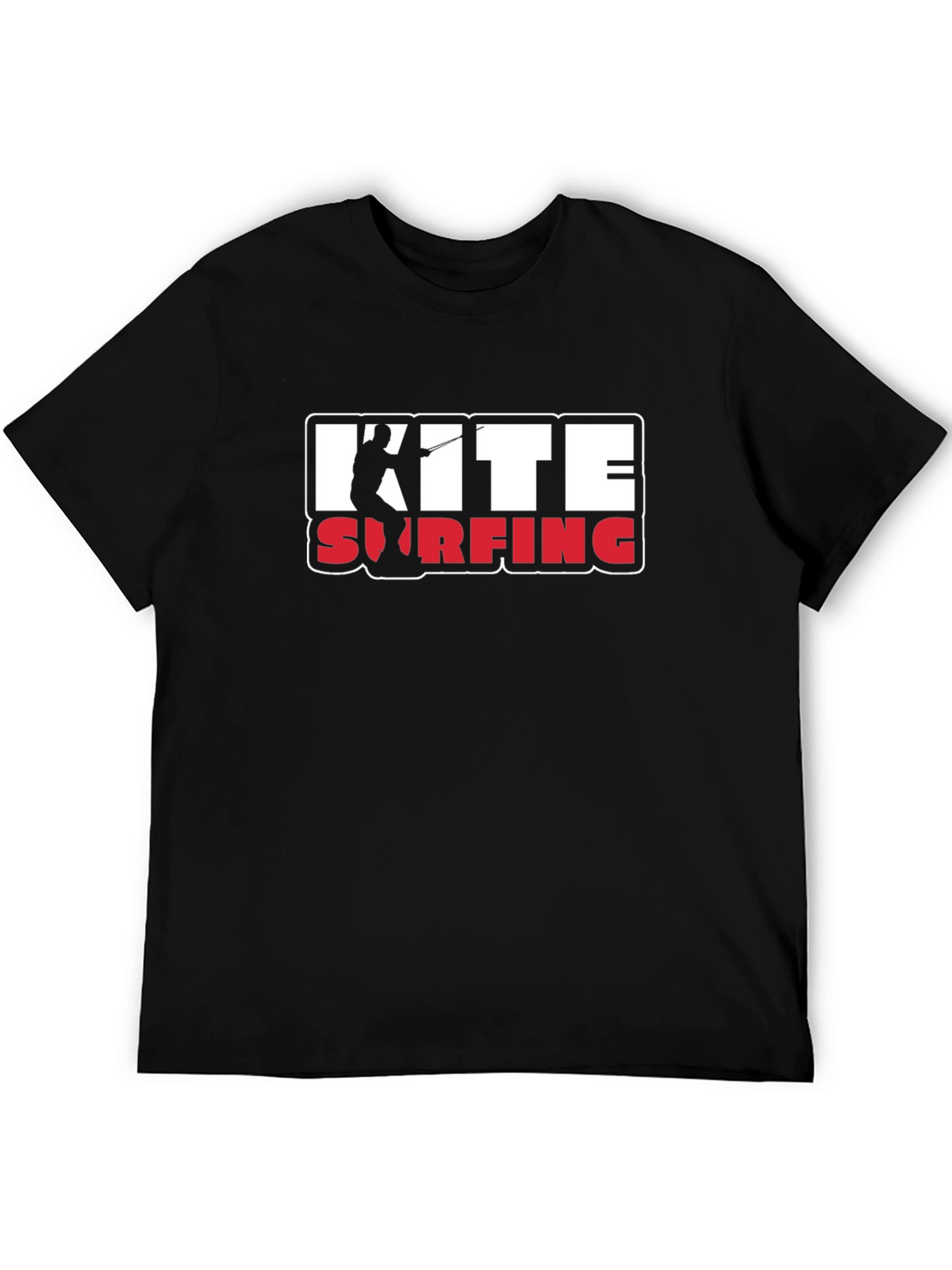 Kite Surfing Graphic Tee - Black