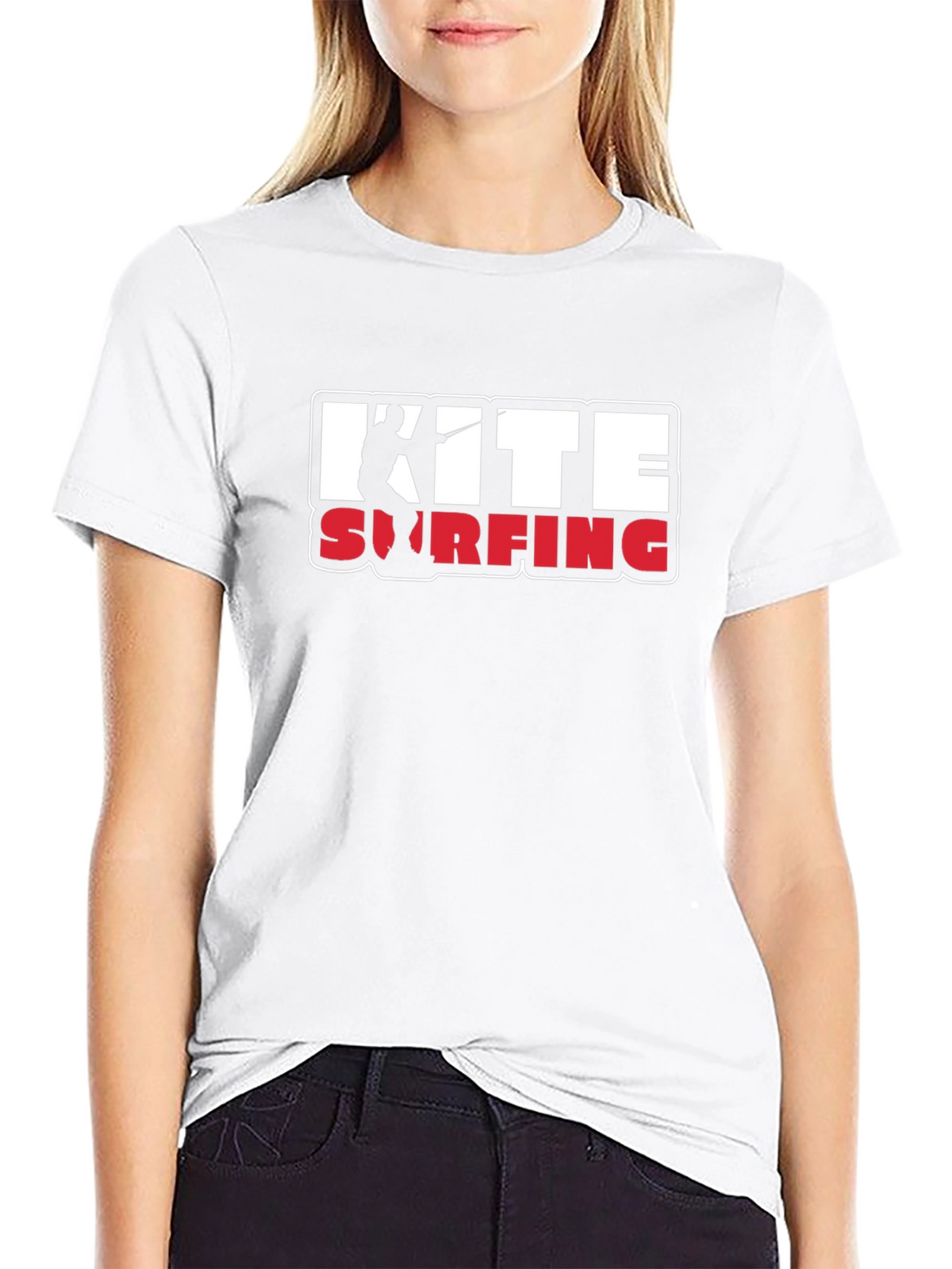 Kite Surfing Graphic Tee - Black