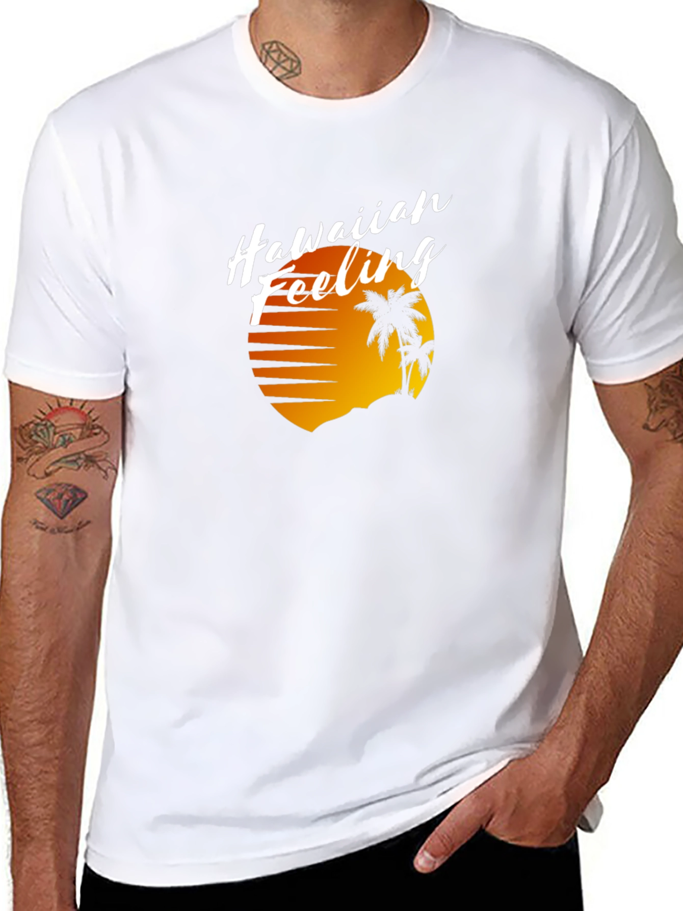 Hawaiian Feeling Graphic T-Shirt