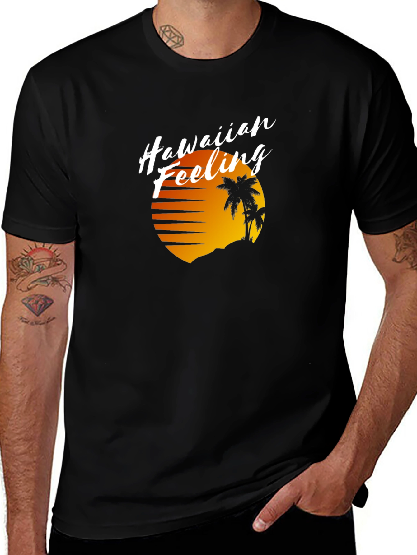 Hawaiian Feeling Graphic T-Shirt