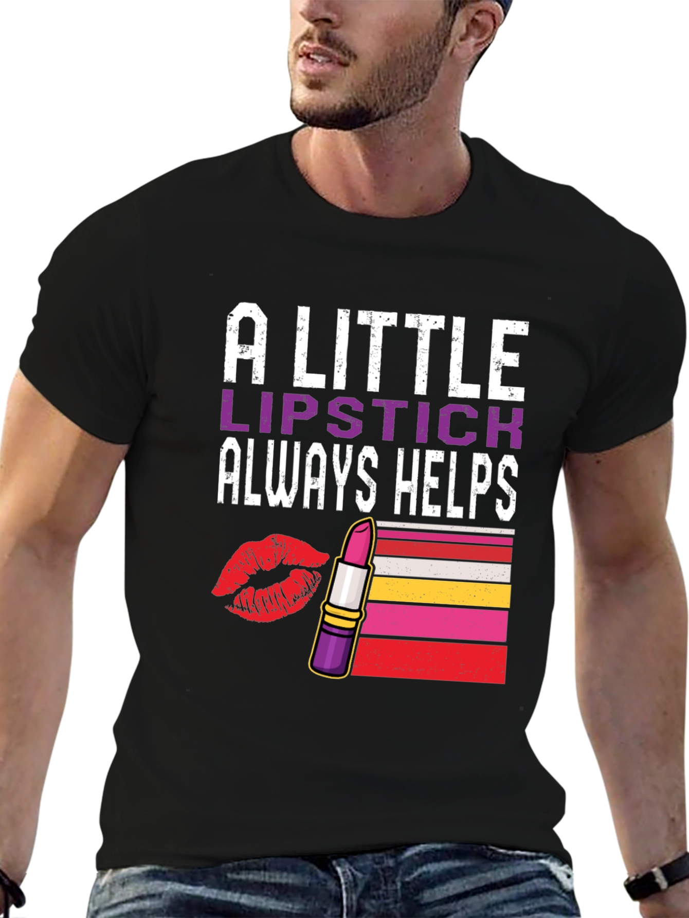 Lipstick Helps Graphic Tee