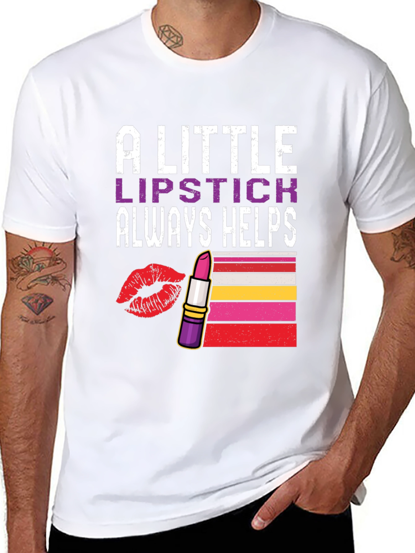 Lipstick Helps Graphic Tee