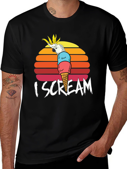 I Scream Parrot Graphic Tee