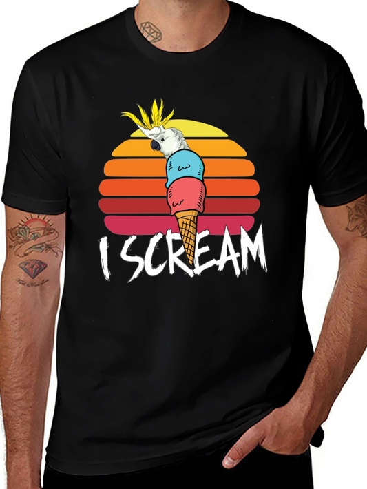 I Scream Parrot Graphic Tee