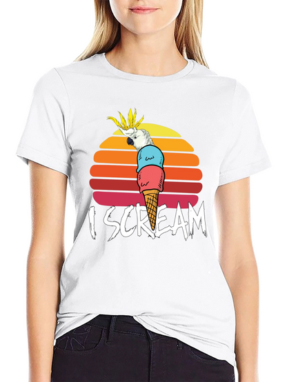 I Scream Parrot Graphic Tee
