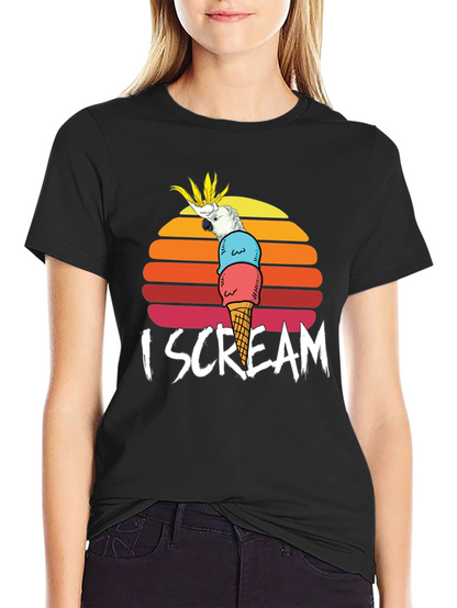 I Scream Parrot Graphic Tee