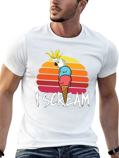 I Scream Parrot Graphic Tee
