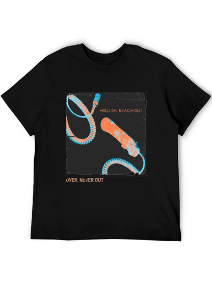 Retro Phone Graphic Tee - Hold On Reach Out