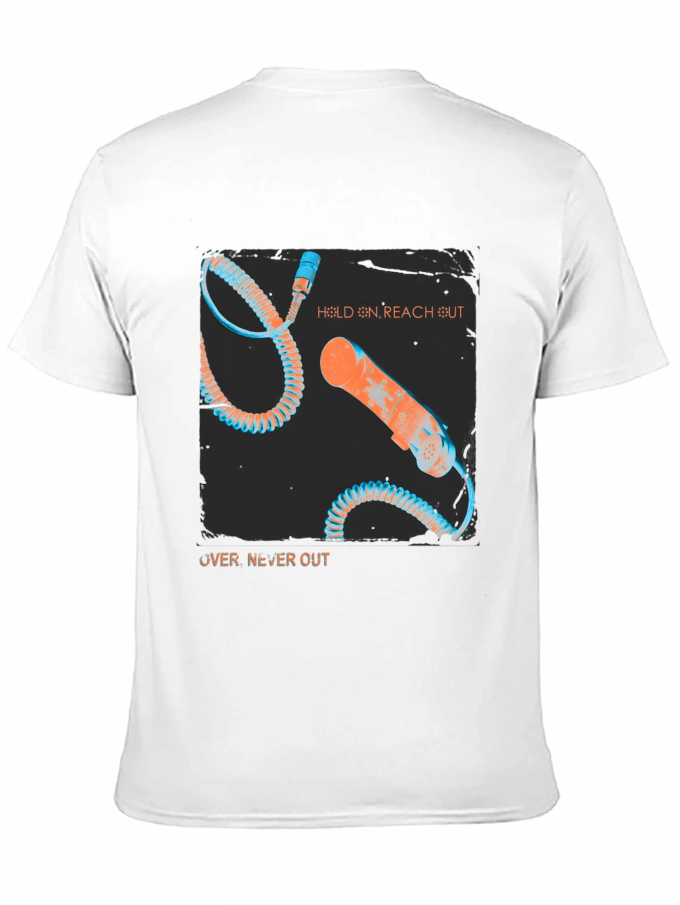 Retro Phone Graphic Tee - Hold On Reach Out