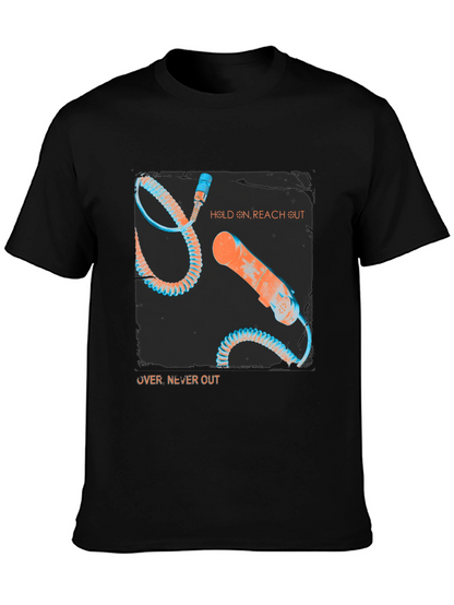 Retro Phone Graphic Tee - Hold On Reach Out