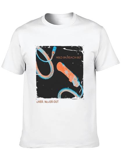 Retro Phone Graphic Tee - Hold On Reach Out