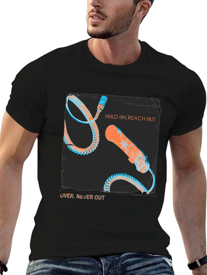Retro Phone Graphic Tee - Hold On Reach Out