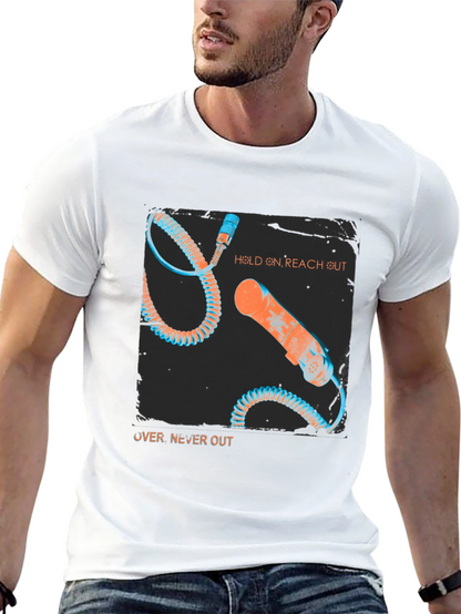 Retro Phone Graphic Tee - Hold On Reach Out